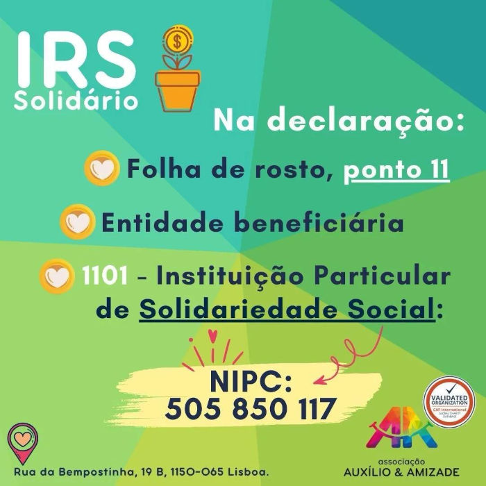 Ajudar a Associação Auxílio e Amizade - Campanha IRS